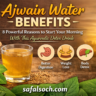 Ajwain Water Benefits featured image showing detox drink glass with health benefits and safalsoch.com