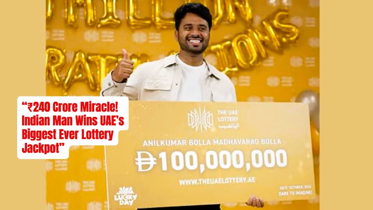 “₹240 Crore Miracle! Indian Man Wins UAE’s Biggest Ever Lottery Jackpot”