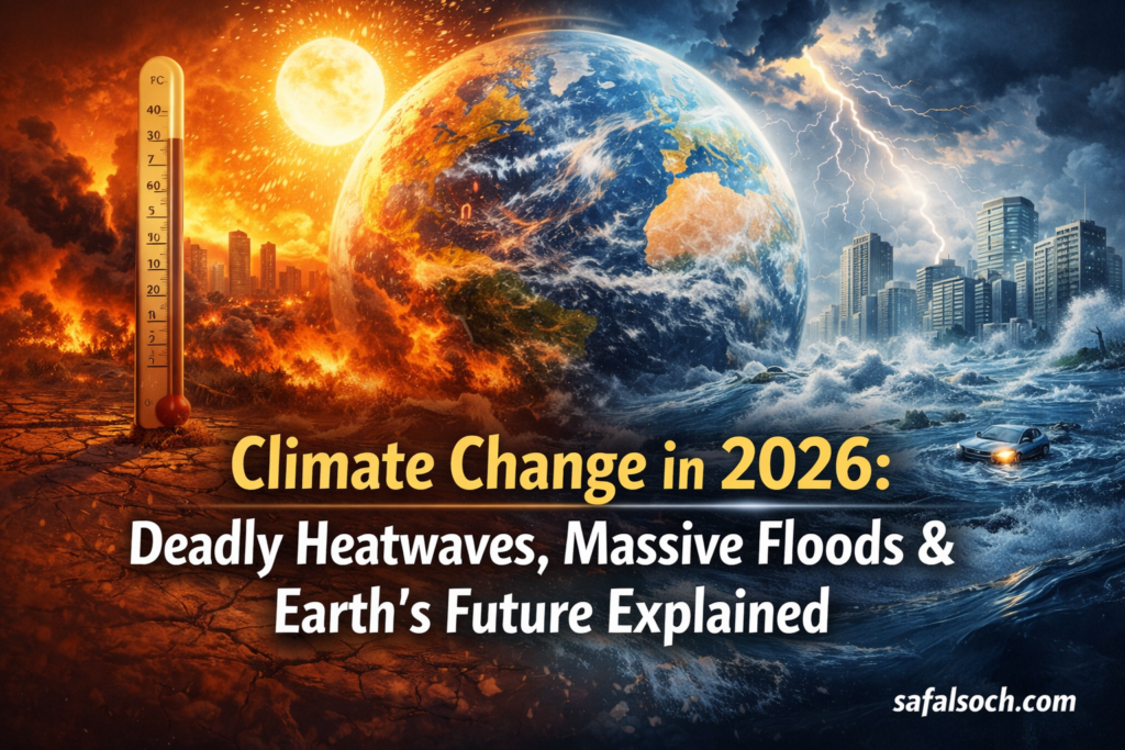 Climate change in 2026 showing deadly heatwaves, massive floods and Earth's future impacts – safalsoch.com