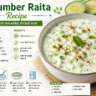 Cucumber Raita Recipe in Hindi – गर्मियों में ठंडक देने वाला स्वादिष्ट और हेल्दी खीरे का रायता recipe image with ingredients and benefits.