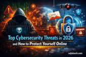 Top cybersecurity threats in 2026 with hacker, ransomware, phishing and online protection concepts – safalsoch.com