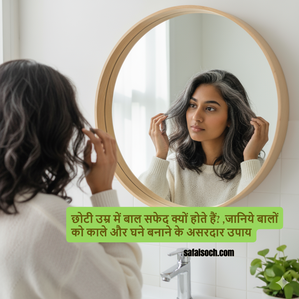 छोटी उम्र में बाल सफेद क्यों होते हैं? कारण, घरेलू उपाय, और बालों को फिर से काला बनाने के असरदार तरीके